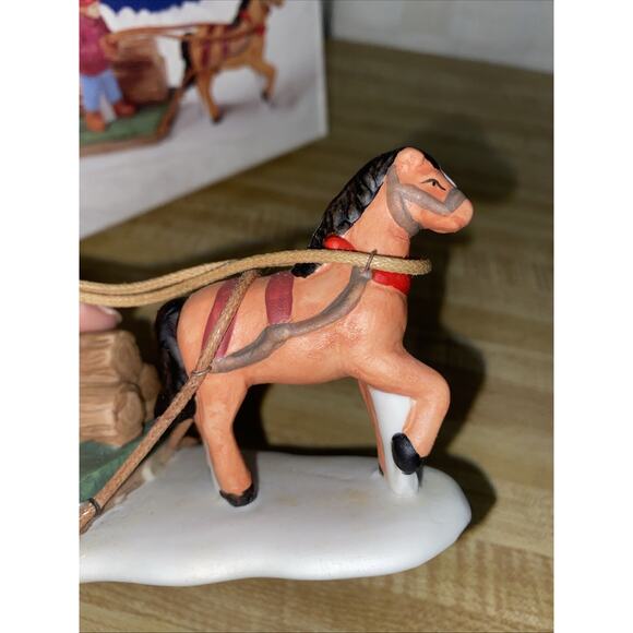 1994 Christmas Valley Season Specialties Horse Sled Lumberjack Boxed New - Picture 10 of 11